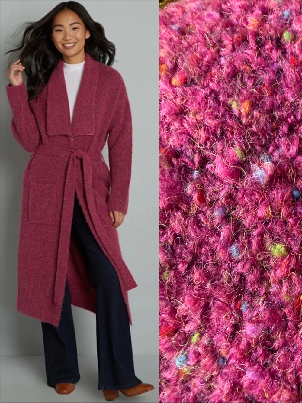 NWT ModCloth Cozy Does It Robe Coat Belted Longline Cardigan Sweater